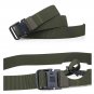 Men's stretch belt black with Double D ring for Jeans, 38mm Elastic Webbing Belt