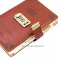 Vintage Brown B6 Notebook with Password Lock Personal Diary Agenda Book 260 Page