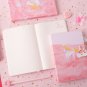 Cute Girls Unicorn Notebook Hard Cover 256 Pages Pink Lined Writing Paper Diary