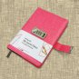 A5 Styish Pink Leather Combination Lock Journal for Grils, 220 Pages Lined Paper