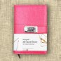A5 Styish Pink Leather Combination Lock Journal for Grils, 220 Pages Lined Paper