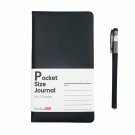Black Soft Cover Pocket Size Journal with Fineliner, 224 Lined Pages, 4" X 7.3"