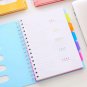 A5 Hard Cover 5 Subject Spiral Wide Ruled Paper Notebook for Writing, 240 Pages