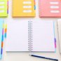 A5 Hard Cover 5 Subject Spiral Wide Ruled Paper Notebook for Writing, 240 Pages
