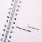 A5 Hard Cover 5 Subject Spiral Wide Ruled Paper Notebook for Writing, 240 Pages