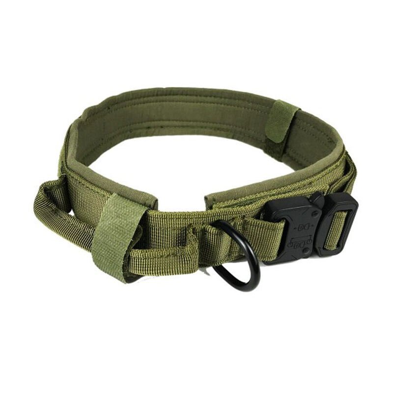 Heavy Duty Tactical Dog Collar with Quick Release Buckle, Hoop & Loop ...