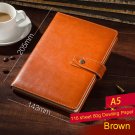 Brown PU Leather Lined Paper Diary Journal Business Notebook for Man and Women