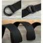 Mens Belt White Big and Tall with Double D Ring Buckle, Belt Size 3XL to 6XL