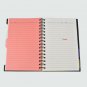 A5 Hard Cover 5 Subject College Ruled Spiral Notebook with Divider,Pack of 2