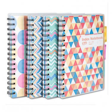 3 Subject Spiral Notebook with Pocket Dividers 230 Pages Wide Ruled Paper B5 