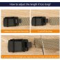 38mm Wide Mens Nylon Belt Military Waist Belt with Removable Buckle for Jeans
