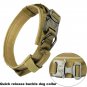 Heavy Duty Tactical K9 Dog Collar with Metal Cobra Buckle,D Ring,Hook and Hanlde
