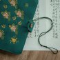 A5 Dark Green Fabric Cover Refill Notebook Loose Leaf Journal Handmade Diary