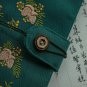A5 Dark Green Fabric Cover Refill Notebook Loose Leaf Journal Handmade Diary