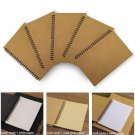 A5 Hardcover Spiral Unlined Notebook Wirebound Blank Paper Sketchbook, Pack of 5