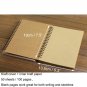 A5 Hardcover Spiral Unlined Notebook Wirebound Blank Paper Sketchbook, Pack of 5