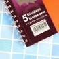 B5 Hardcover Wirebound 5 Subject Notebook Spiral Journal 200 Pages Lined Paper