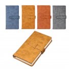 Pull Up Leather Business Notebook Ruled Diary Pocket Journal 200 pages - brown