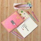 Secret Diary Notebook for Girls Gift with Refill Paper, Gel Pens and Pencil Case