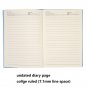 200 Line Pages Journal Diary A5 Paper Notebook Soft Leather Cover Calendar, Blue