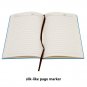 200 Line Pages Journal Diary A5 Paper Notebook Soft Leather Cover Calendar, Blue
