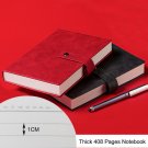 Medium A5 Hardcover Lined Notebook Ruled Diary Journal with Pen Gift, 408 Pages