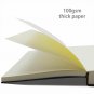 A5 Soft Leather Blank Page Notebook 512 Pages Unlined Journal Sketchbook, 100gsm