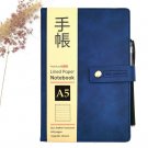 408 Pages Faux Leather Lined Paper Notebook with Magnetic Closure and Pen Loop