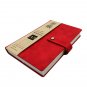 408 Pages Faux Leather Lined Paper Notebook with Magnetic Closure and Pen Loop