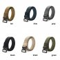 1 inch Wide Men's Belt with Metal Buckle Light Weight Nylon Skinny Belt for Jean