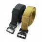 1 inch Wide Men's Belt with Metal Buckle Light Weight Nylon Skinny Belt for Jean