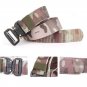 Men's Tactical Camouflage Web Belt with Metal Buckle 1.5" Wide Nylon Waist Belt
