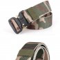 Men's Tactical Camouflage Web Belt with Metal Buckle 1.5" Wide Nylon Waist Belt