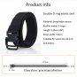 Men's Elastic Nylon Belt for Jeans Double D Rings Stretch Web Belt Waist Belt