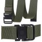 Men's Elastic Nylon Belt for Jeans Double D Rings Stretch Web Belt Waist Belt