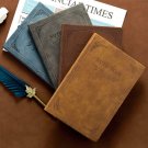 Vintage Style Notebook Soft Leather Wide Lined Journal 192 Pages for Writing, A5