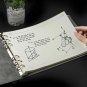 Large A4 Faux Leather Refillable Notebook 6-Ring Binder Spiral Diary, 140 Pages
