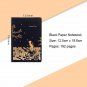 Black Blank Notebook with Highlighter Pens for Journaling & Drawing