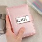 Stylish A7 Mini Faux Leather Lockable Notebook Pocket Size Travel Journal