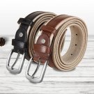 Men's Casual  Canvas Belt  Big and Tall with Single Prong Buckle