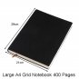 A4 Grid Paper Notebook Soft Leather 400 Pages Graph Paper Journal 8.5" X 11.3"