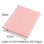 A4 Grid Paper Notebook Soft Leather 400 Pages Graph Paper Journal 8.5" X 11.3"