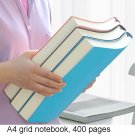 A4 Grid Paper Notebook Soft Leather 400 Pages Graph Paper Journal 8.5" X 11.3"