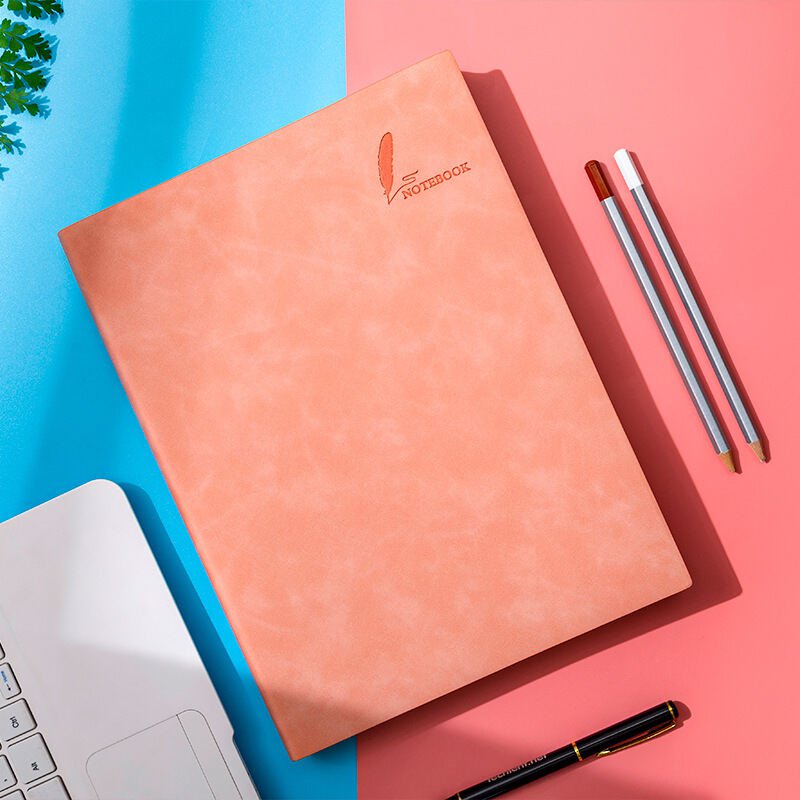 A4 Ruled Notebook,10mm ruled 25-line, 200 sheets, Pink
