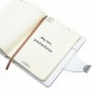 White Leather Cover Line Paper Notebook with Combination Lock for Girl and Women