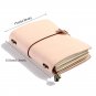 Light Pink Genuine Leather Traveler's Jounral Pocket Size Notebook 4.3" x 5.3"