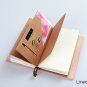 Light Pink Genuine Leather Traveler's Jounral Pocket Size Notebook 4.3" x 5.3"