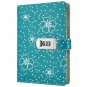 Blue Faux Leather Writing Notebook with Combination Lock Diary Gift for Women
