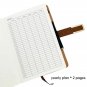 Leather Bound Writing Notebook College Ruled Journal with Pen Holder, 200 Pages