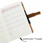 Leather Bound Writing Notebook College Ruled Journal with Pen Holder, 200 Pages